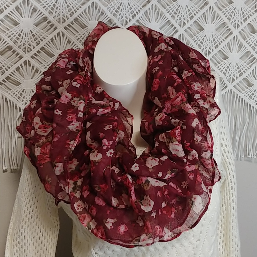 Stretchy Floral Scarf